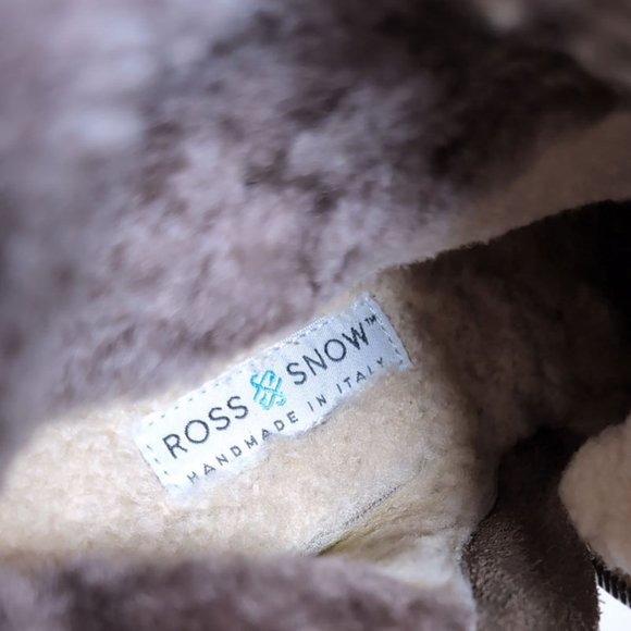 Ross and Snow Boots 7.5 Renata Genuine Shearling Tan Camo Booties Waterproof - Picture 4 of 8